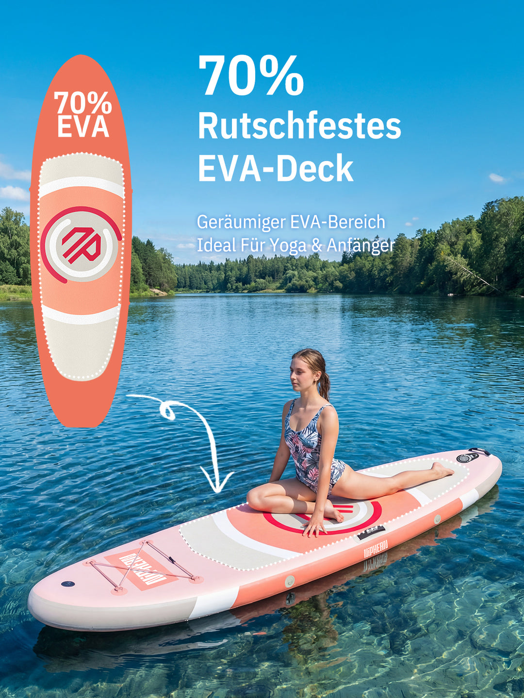 Niphean Dreamspace Serie 305cm Aufblasbares Stand Up Paddle Board Set