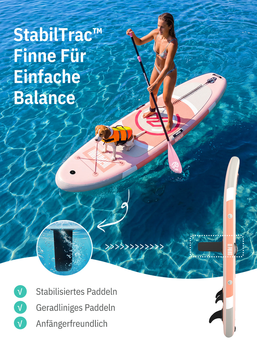 Niphean Dreamspace Serie 305cm Aufblasbares Stand Up Paddle Board Set