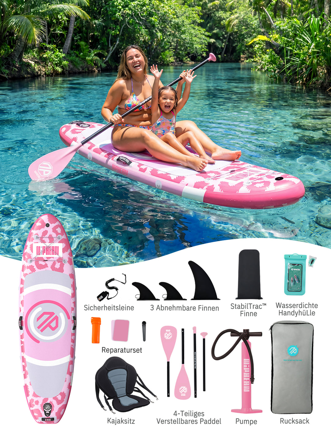 Niphean Dreamspace Serie 305cm Aufblasbares Stand Up Paddle Board Set